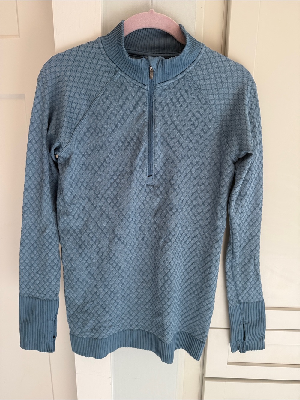 lululemon athletica Quarter-Zip Textured Pullover - Dusty Blue